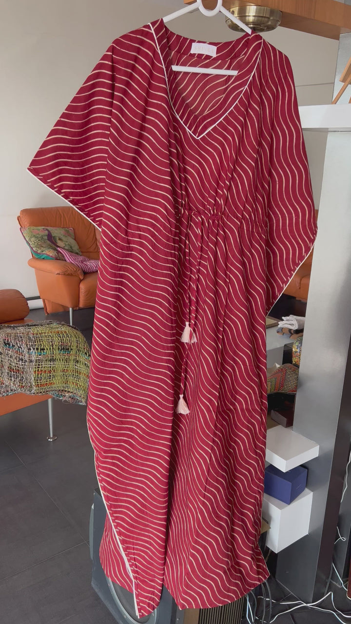 Indian Print Cotton Kaftan