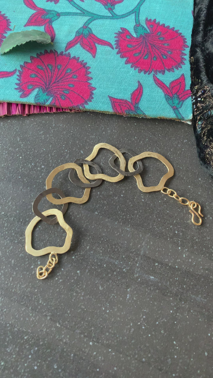 Statement Dual Tone Bracelet