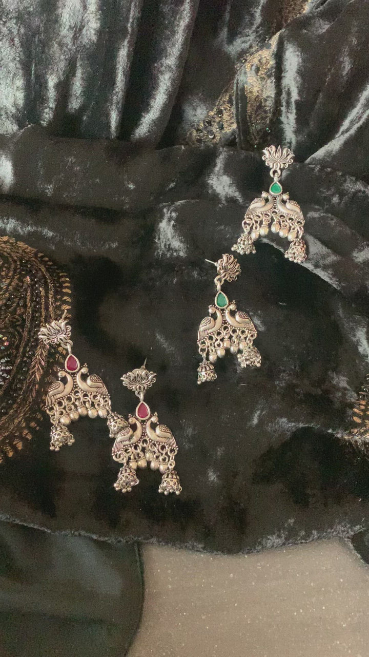 Peacock Double Jhumki Danglers