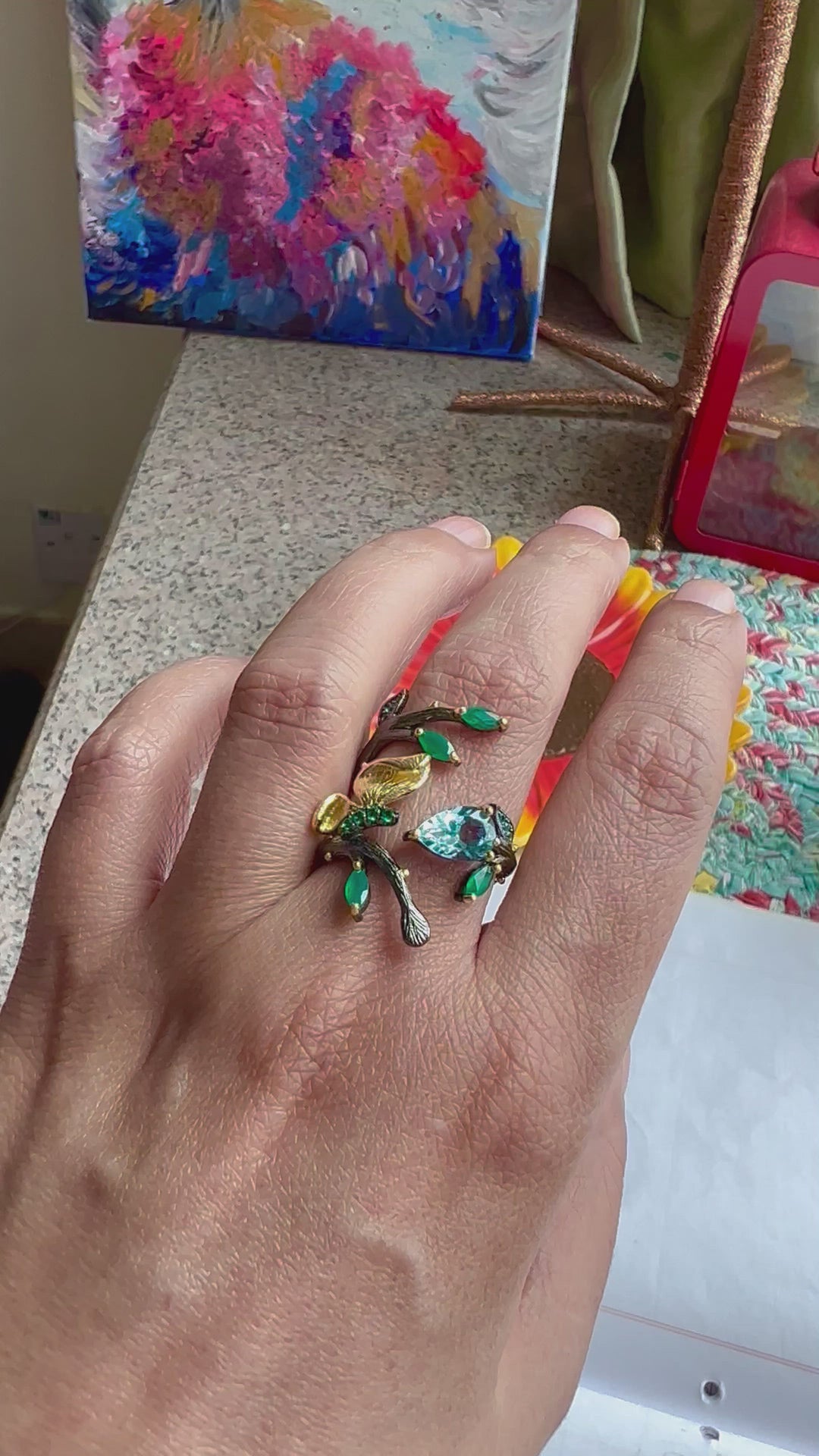 Designer Pure Silver Sky Blue Topaz Ring