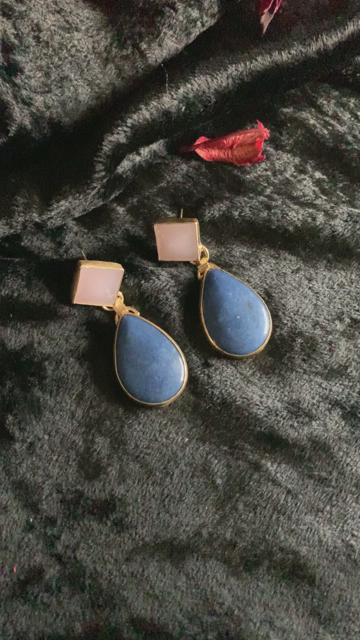 Quartz and Aventurine Earrings