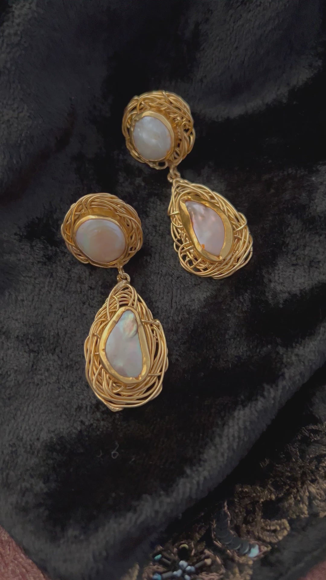 Vintage Mother of Pearl Earrings