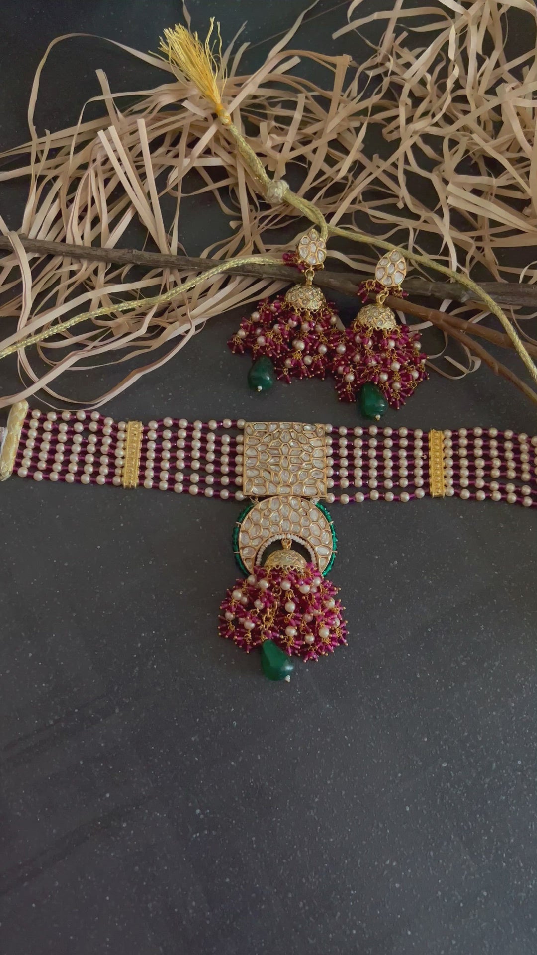 Kundan Choker with Statement Earrings