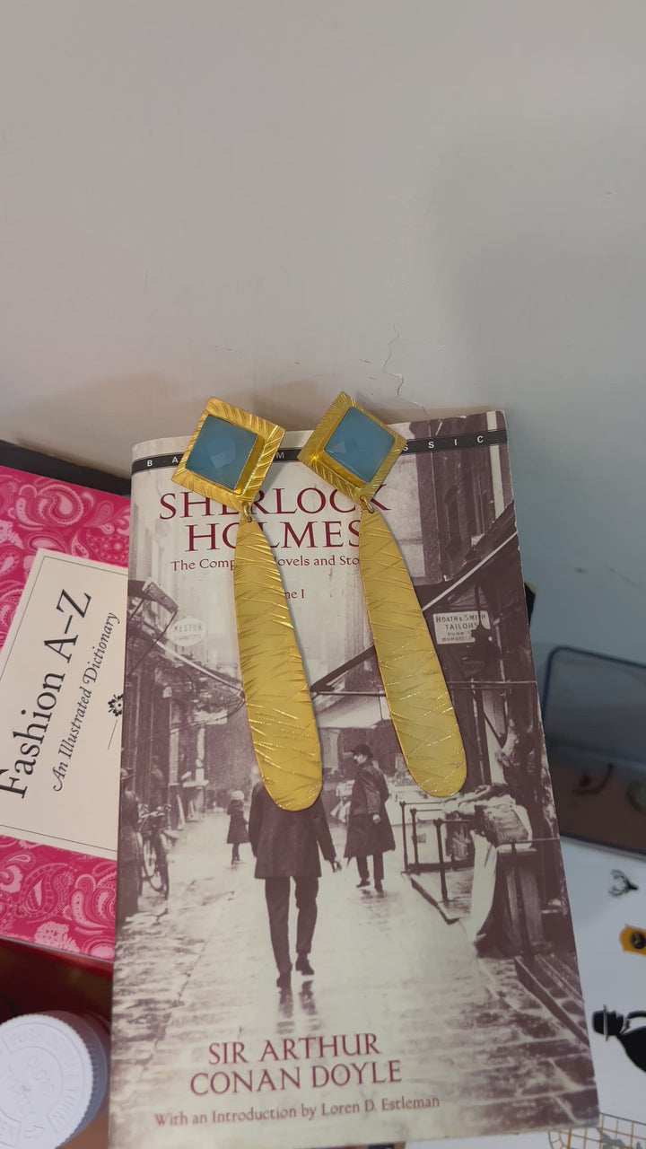 Statement Chalcedony Long Danglers