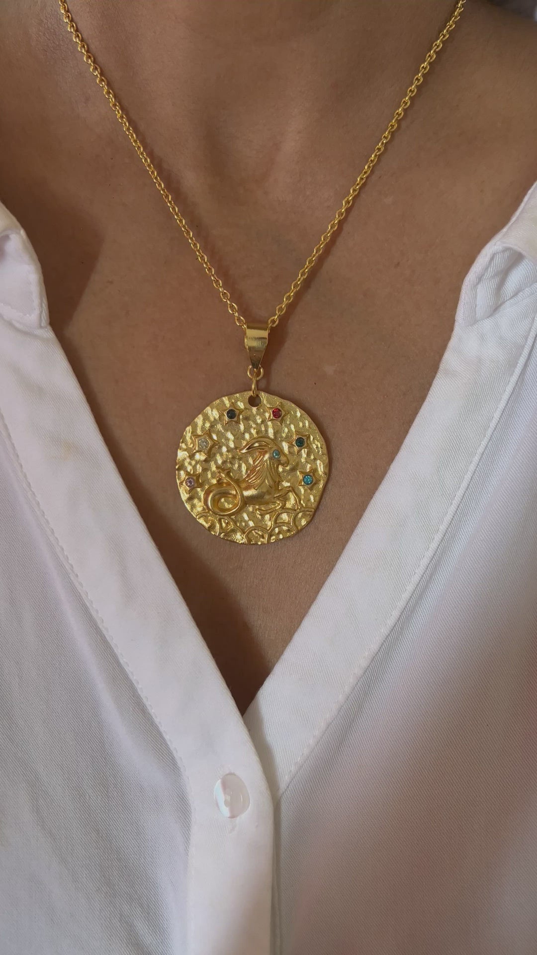 Statement Capricorn Pendant Necklace