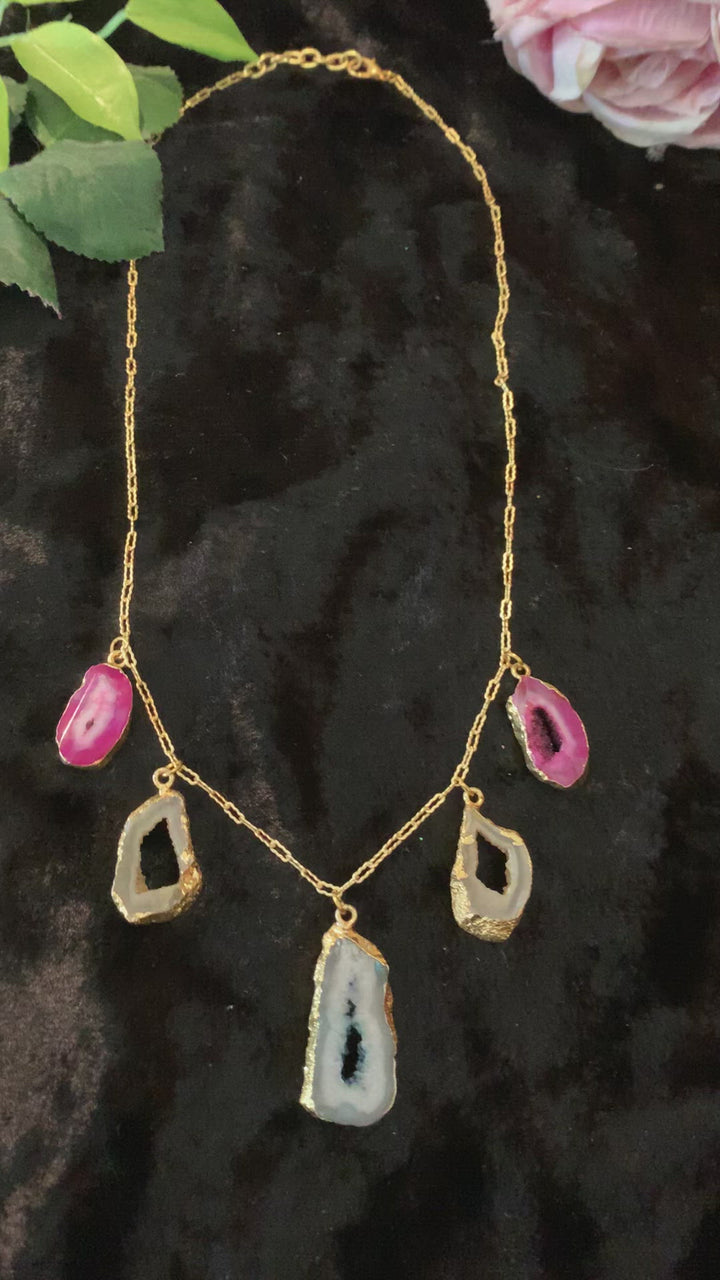 Multi Colour Stone  Necklace