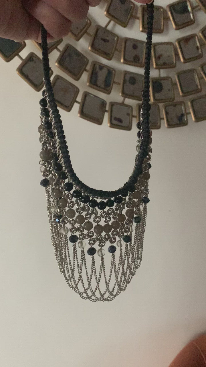 Gypsy Black and Silver Choker Necklace