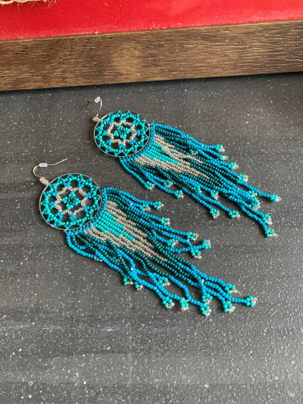 Turquoise Beads Earrings - SHIVKA