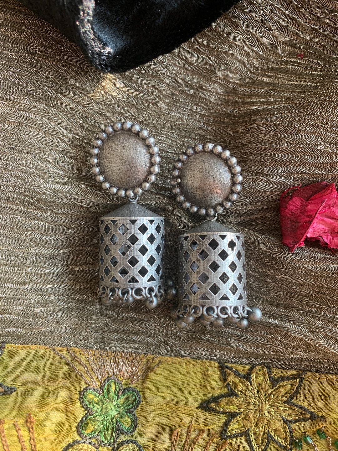 Antique Cut work Necklace with Earrings