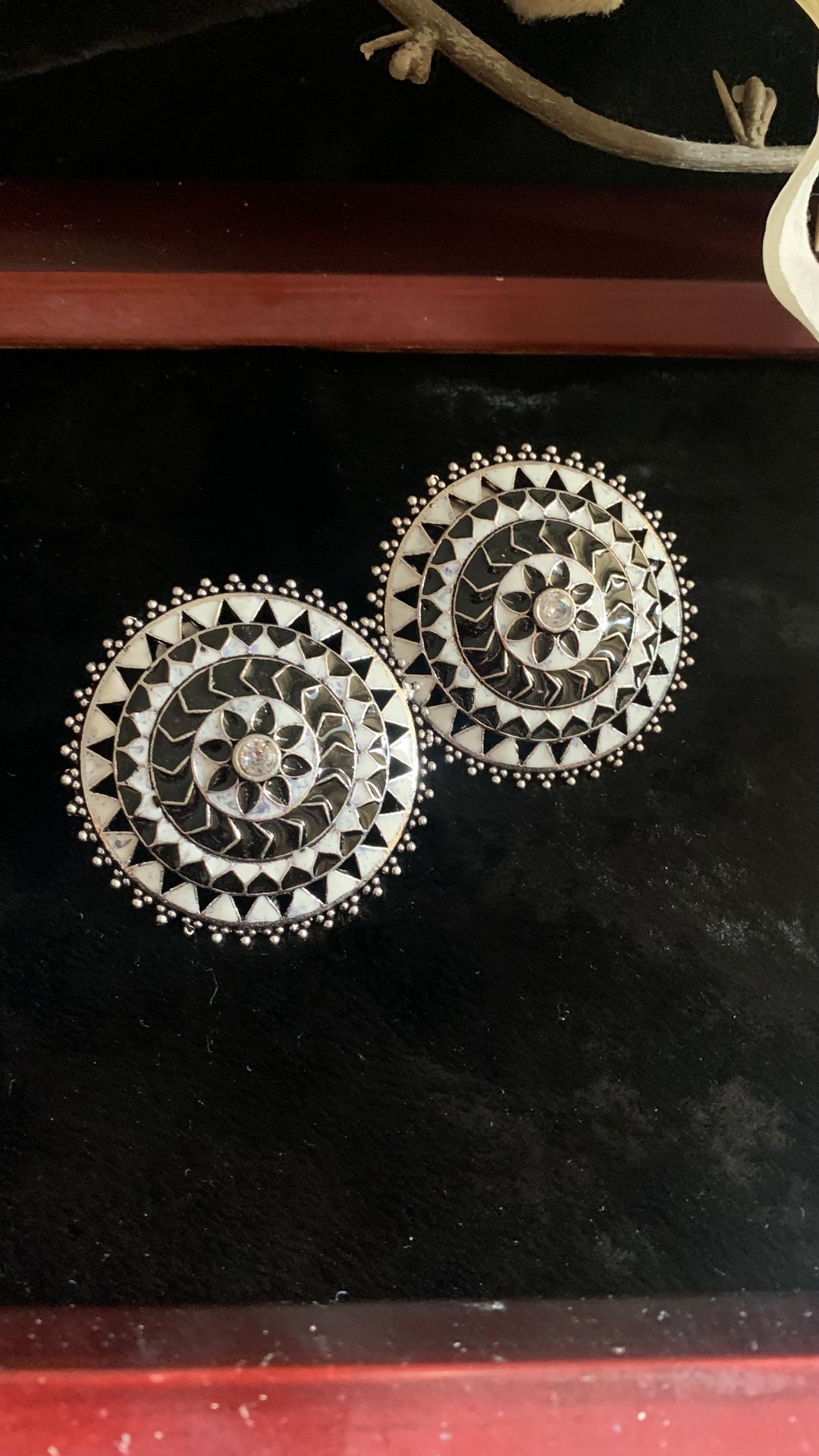 Enamelled Oversized Studs