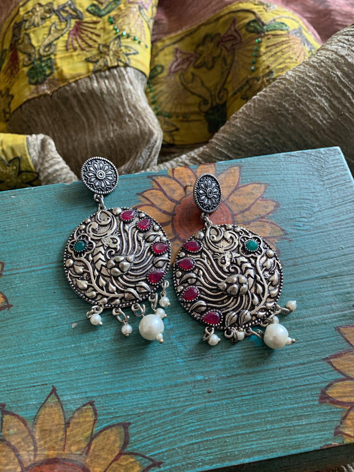 Vintage Peacock Earrings - SHIVKA