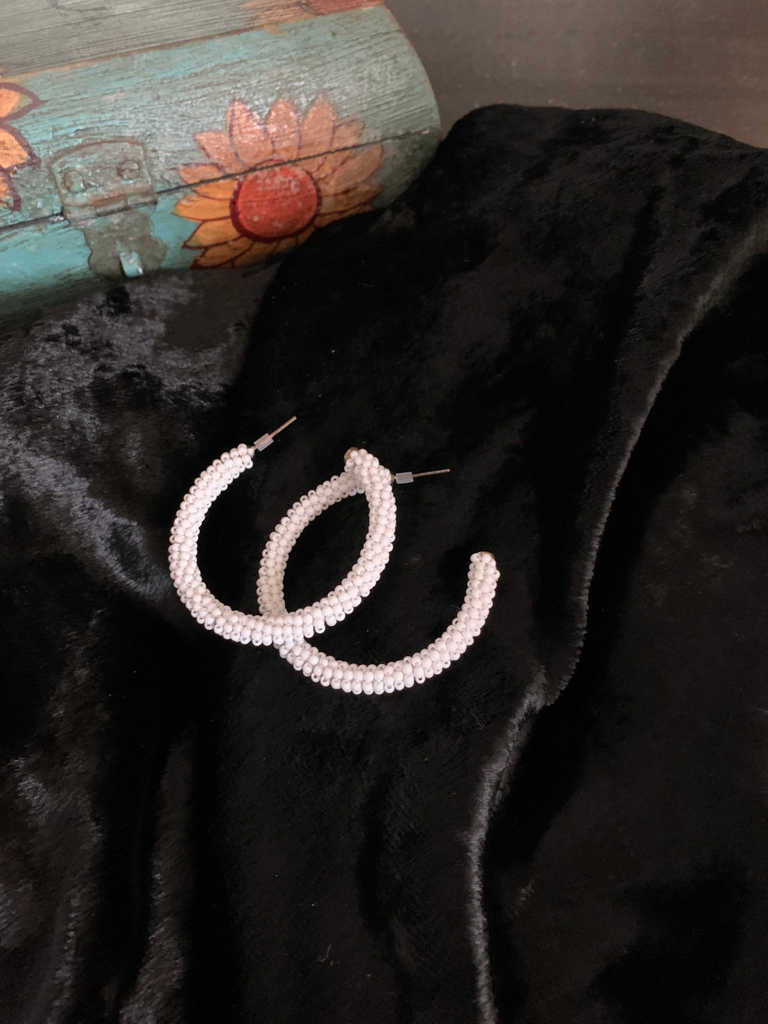 Classic Beaded Hoops