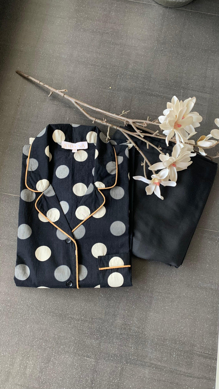 Polka Dots Night Suit - SHIVKA