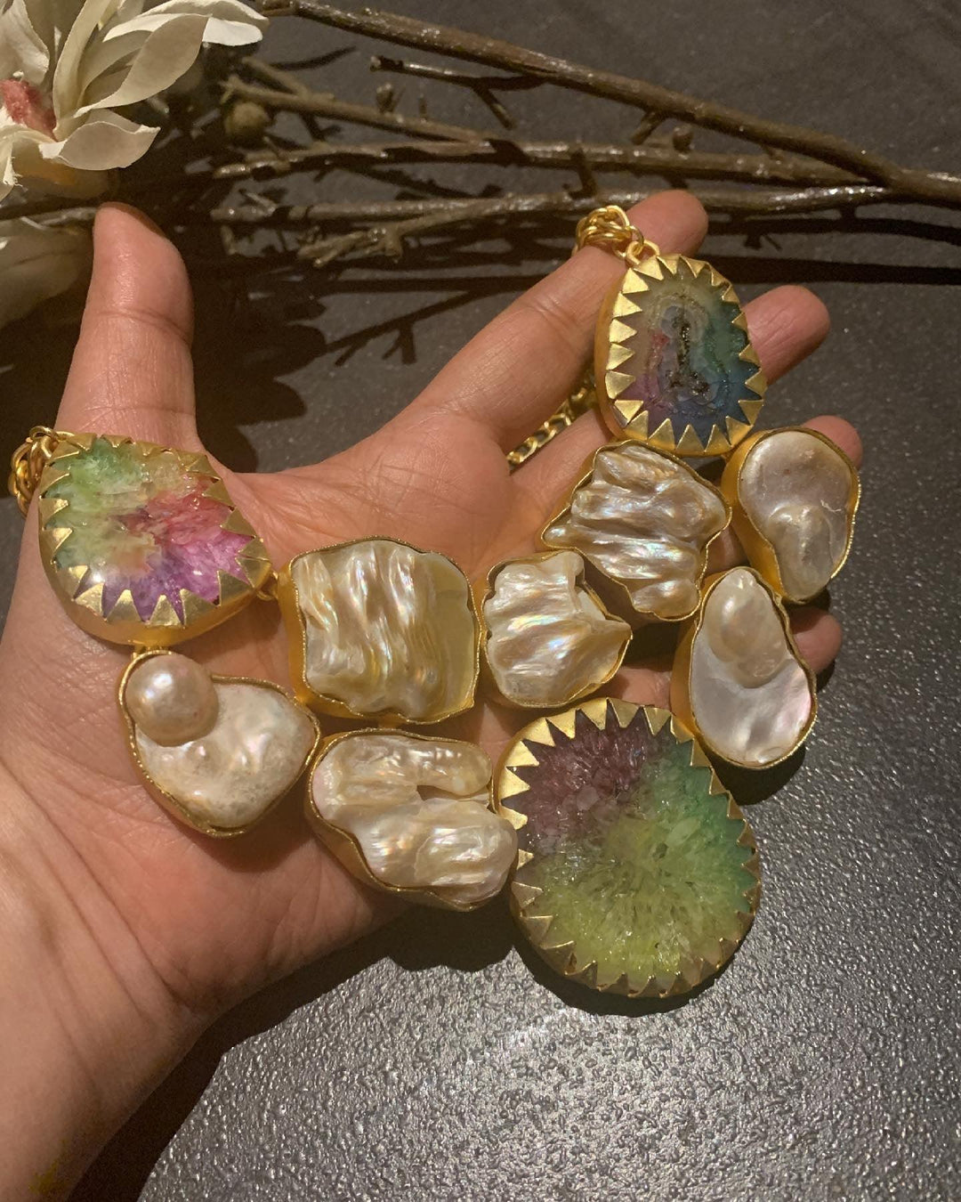 Statement Baroque Pearl Necklace - SHIVKA