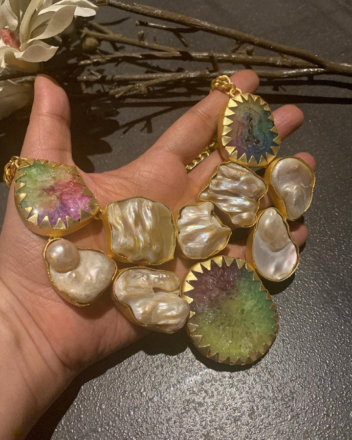 Statement Baroque Pearl Necklace - SHIVKA