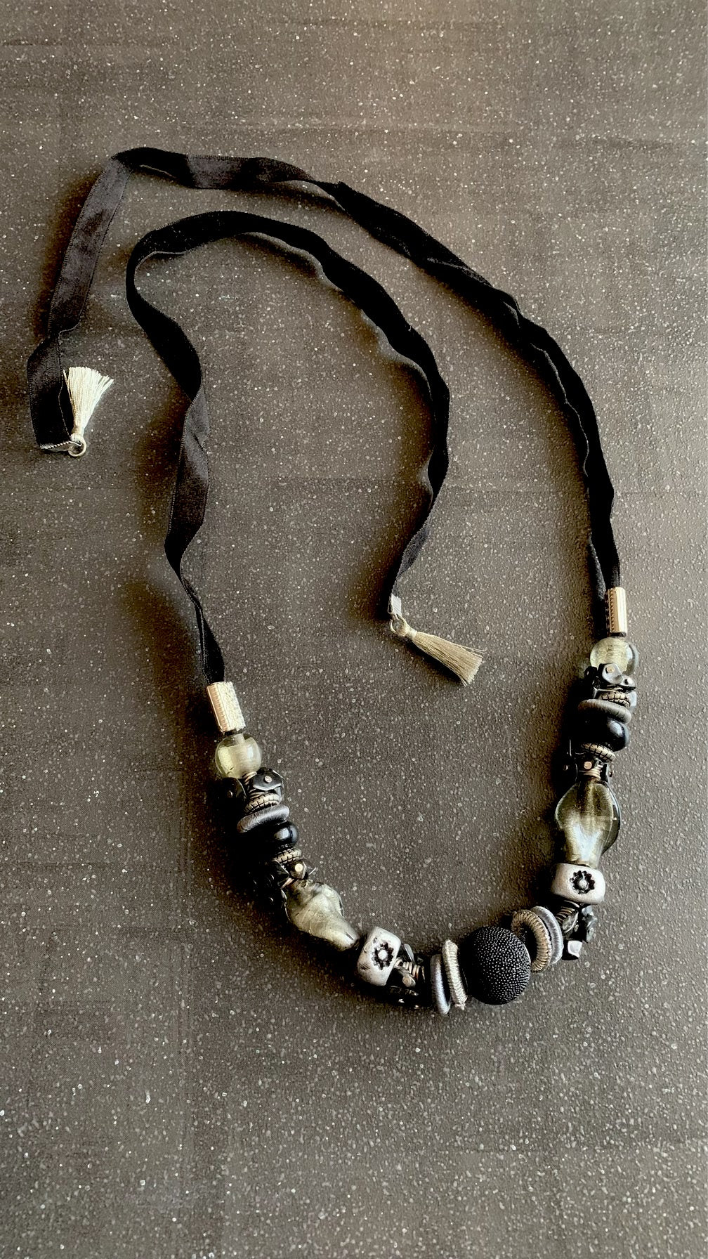 Classic Black Beaded Necklace