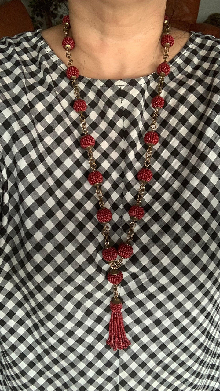 Tasseled Long Necklace - SHIVKA
