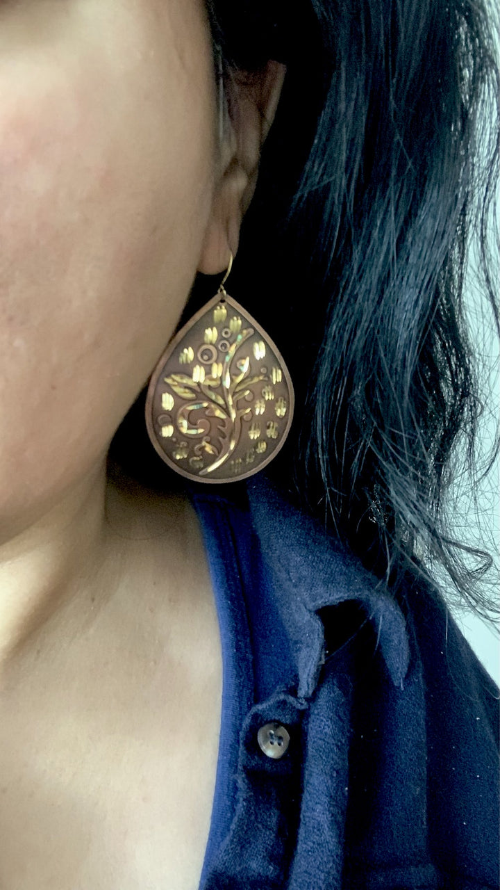 Antique Carved Earrings