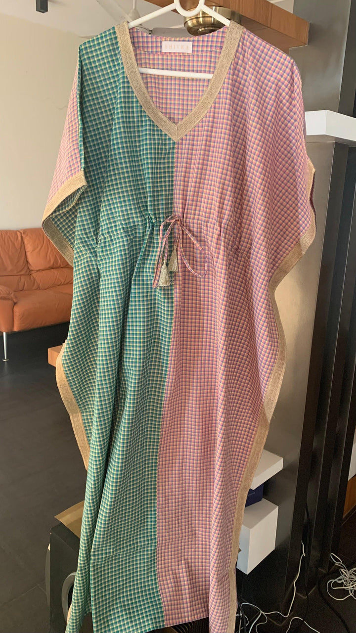 Half n Half Designer Cotton Kaftan - SHIVKA