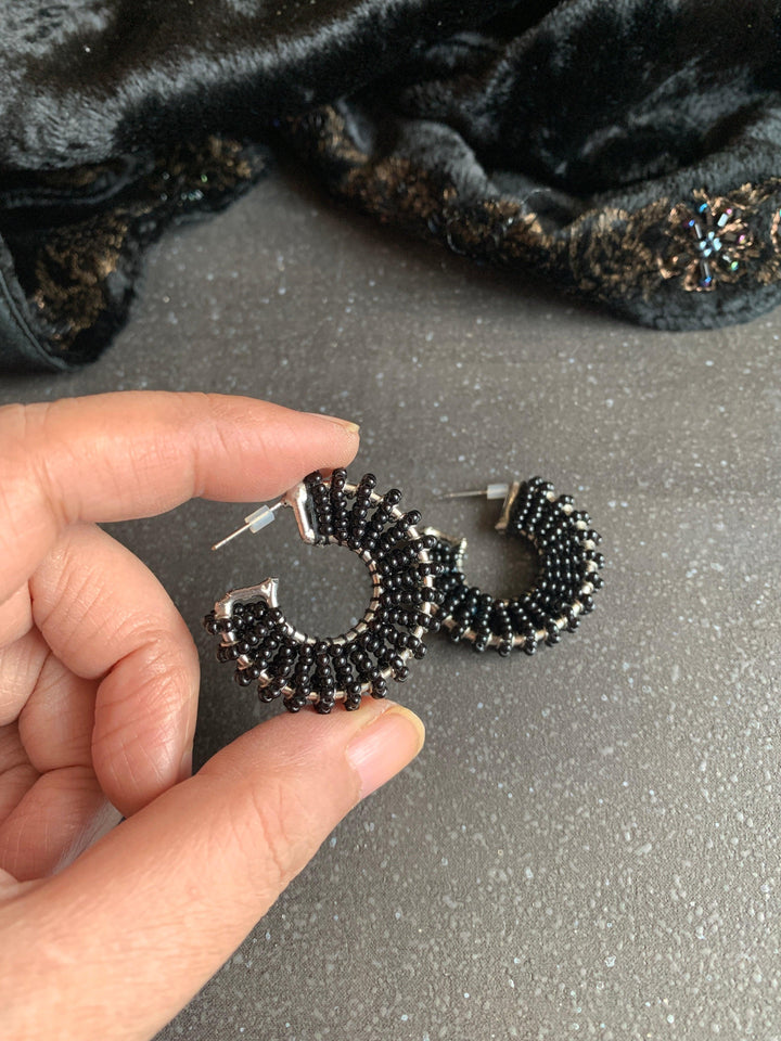 Pretty Beaded Hoops - SHIVKA