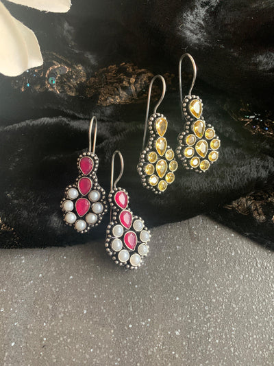 Floral Stone earrings - SHIVKA