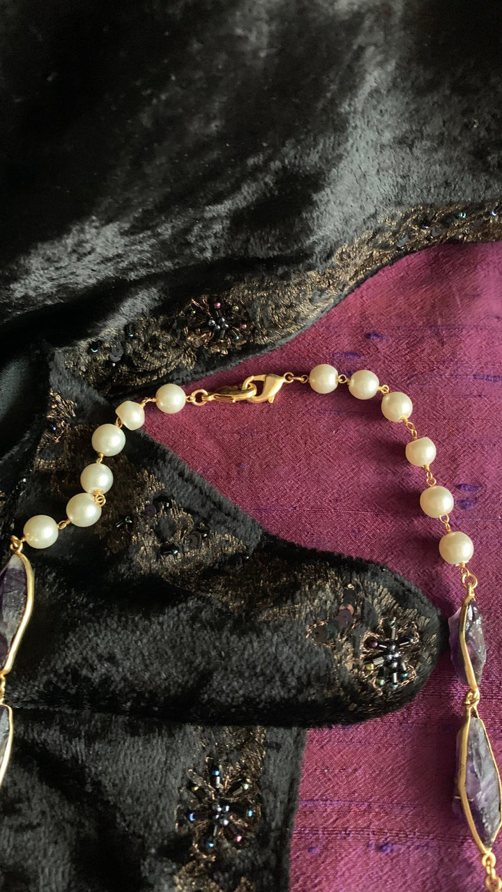 Multi Natural Gemstones and Pearls Long Mala - SHIVKA