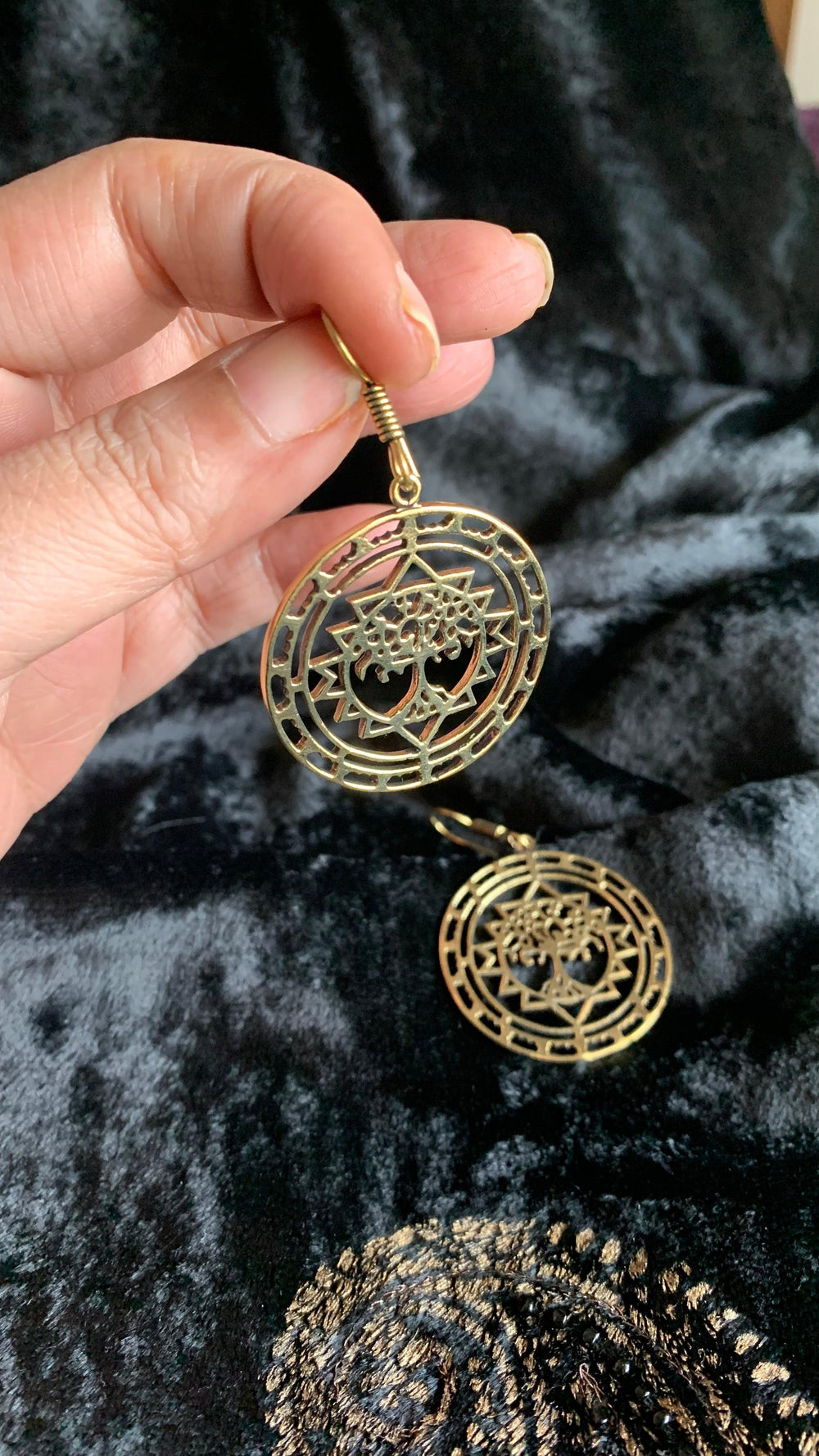 Tree Of Life Hoop Danglers - SHIVKA