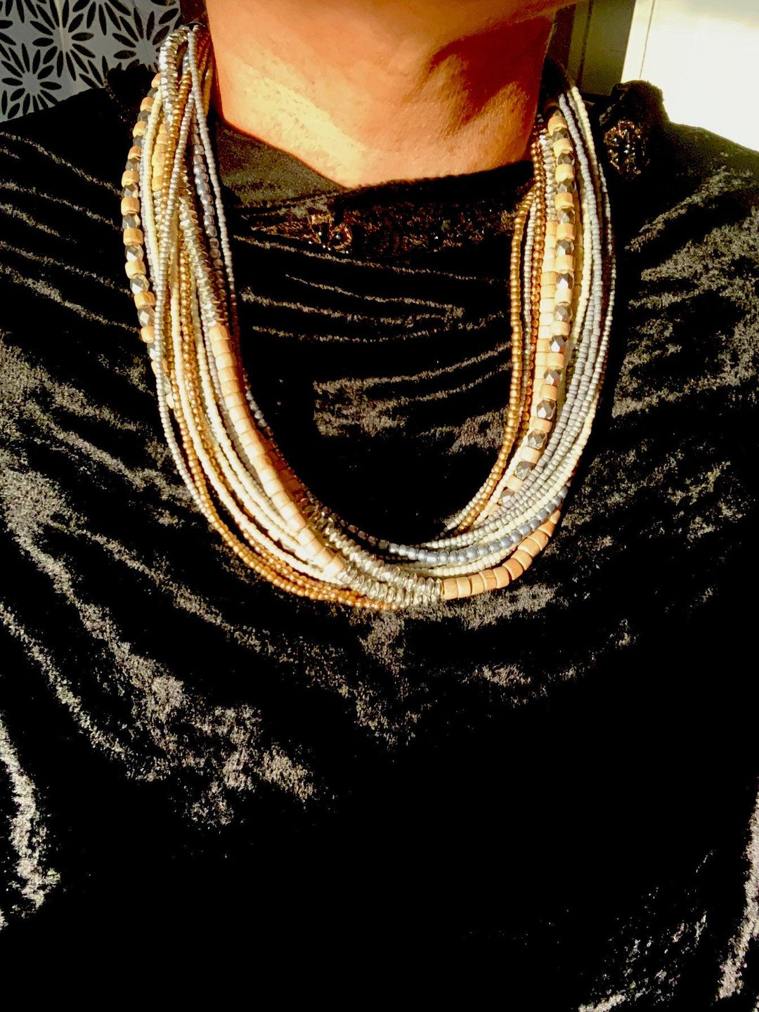 Gorgeous Multilayered Beaded Necklace - SHIVKA