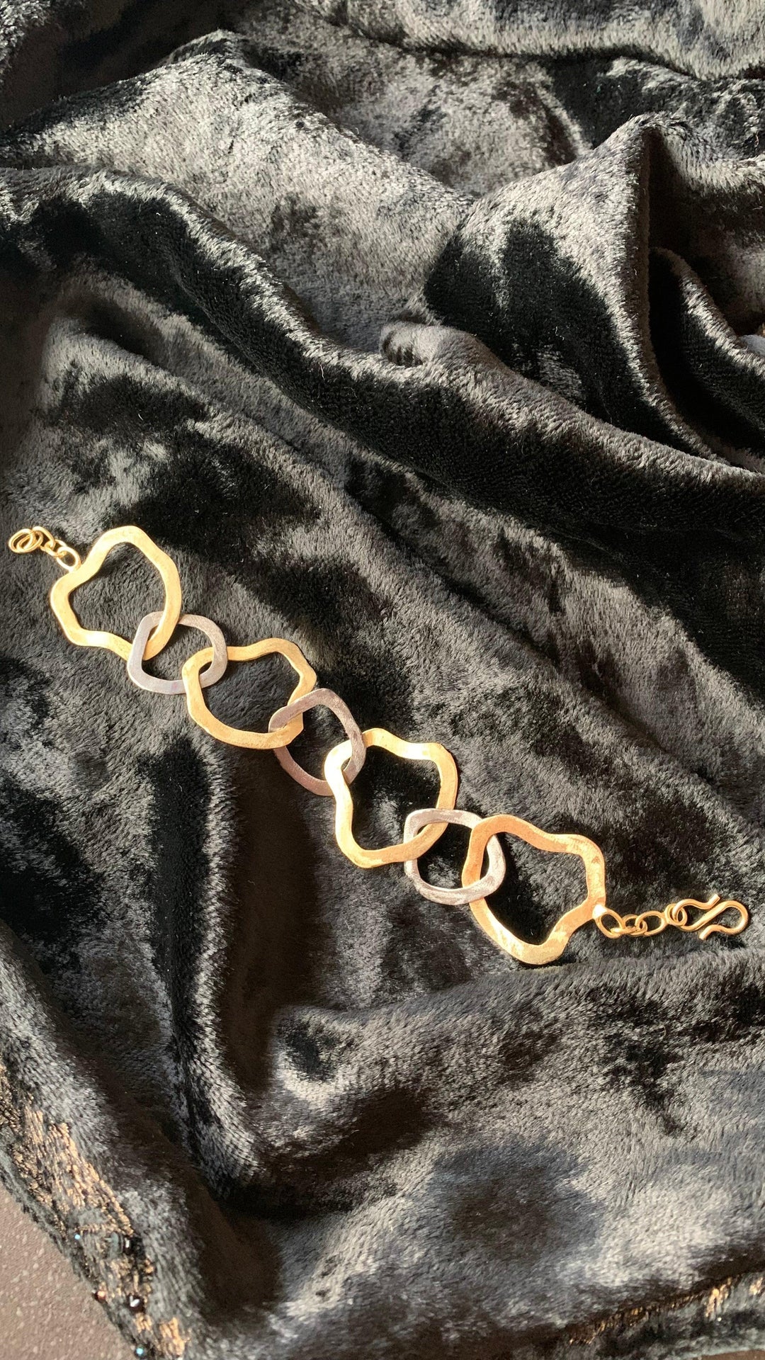 Statement Dual Tone Bracelet - SHIVKA