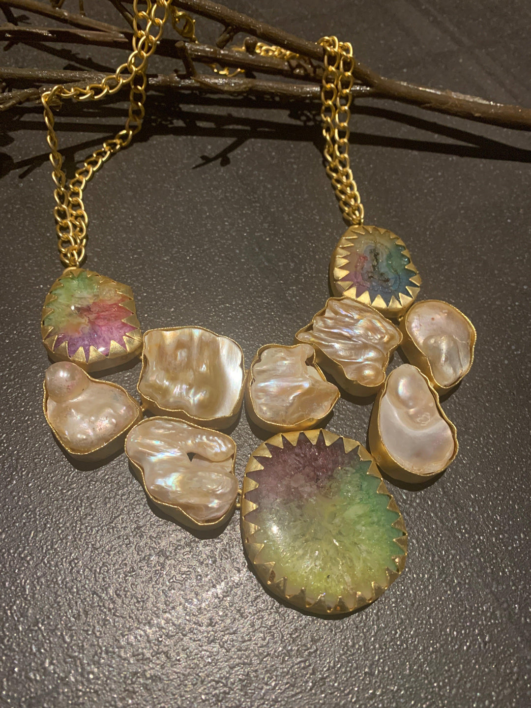 Statement Baroque Pearl Necklace - SHIVKA