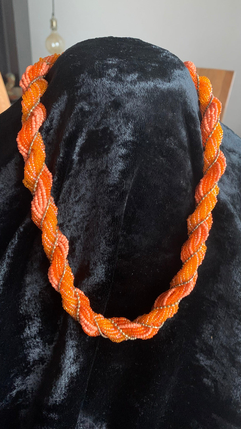 Saffron Beaded Necklace - SHIVKA