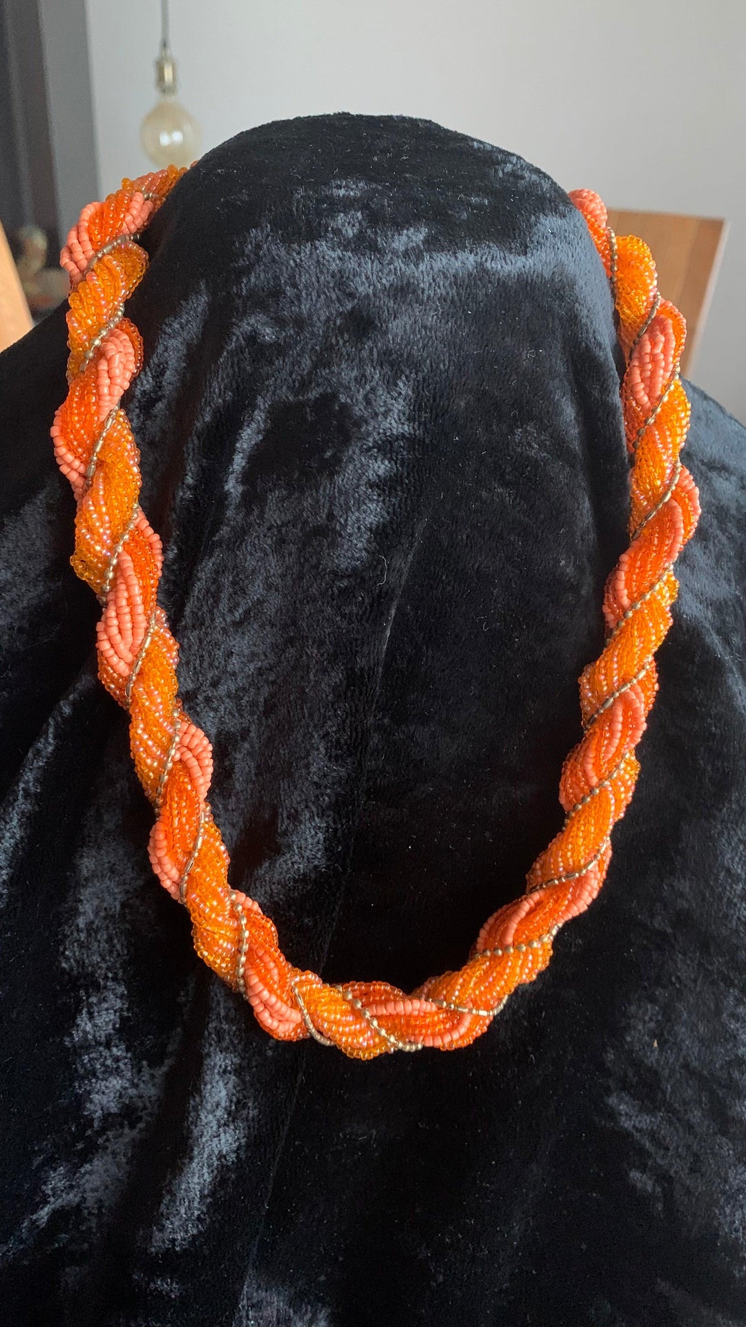 Saffron Beaded Necklace - SHIVKA