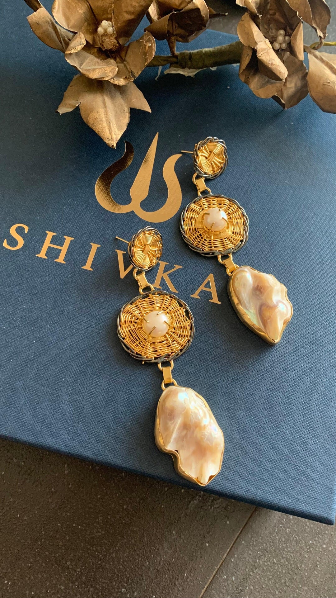 Statement Baroque Mesh Danglers - SHIVKA