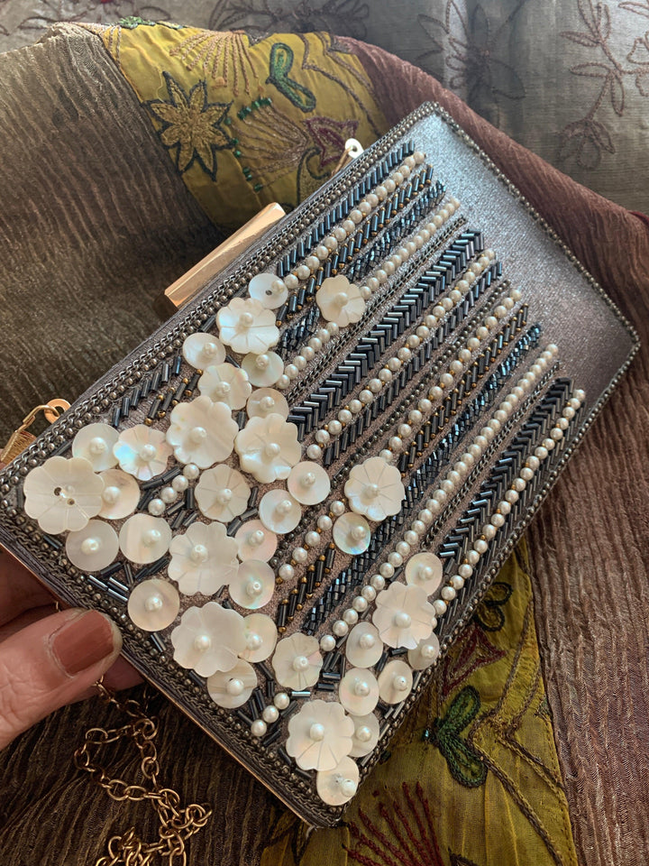 Vintage Blue Clutch - SHIVKA