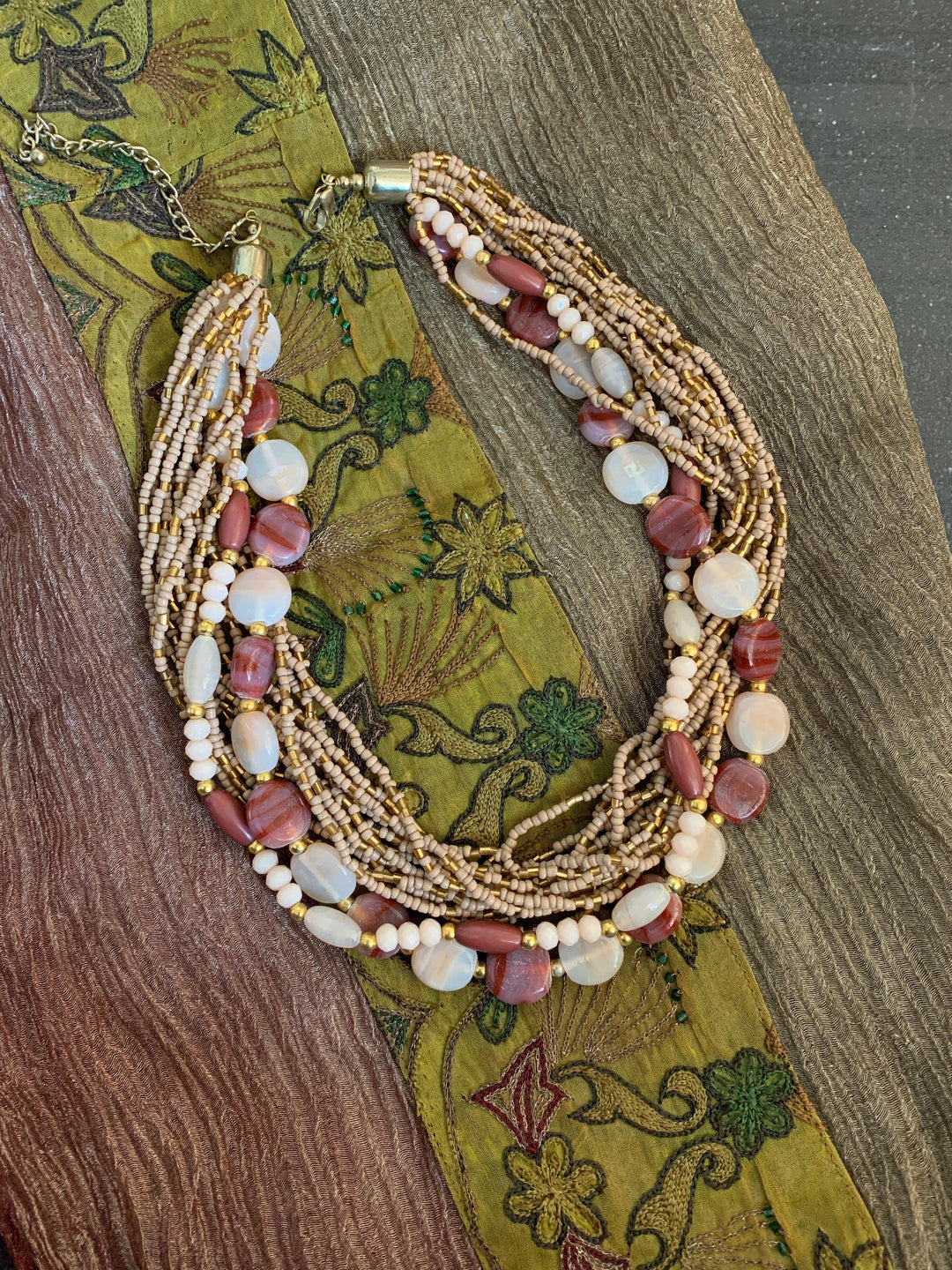 Statement Beaded Necklace - SHIVKA