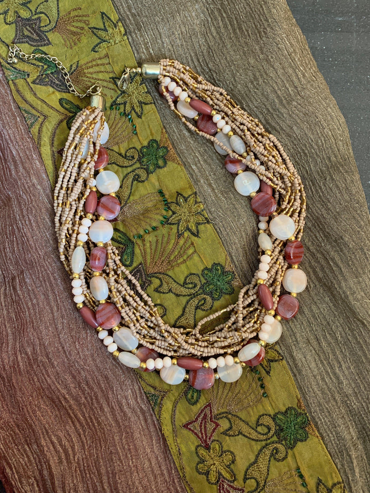 Statement Beaded Necklace - SHIVKA