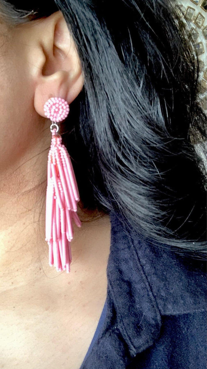 Tasseled Beaded Earrings - SHIVKA