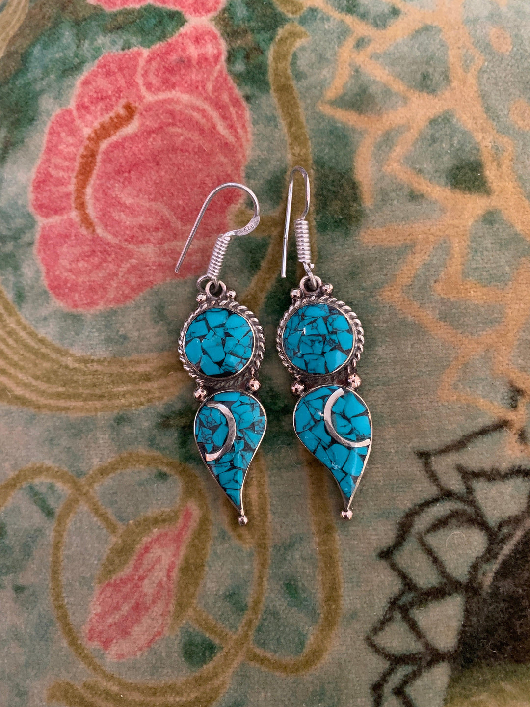 Stylish Turquoise Danglers - SHIVKA