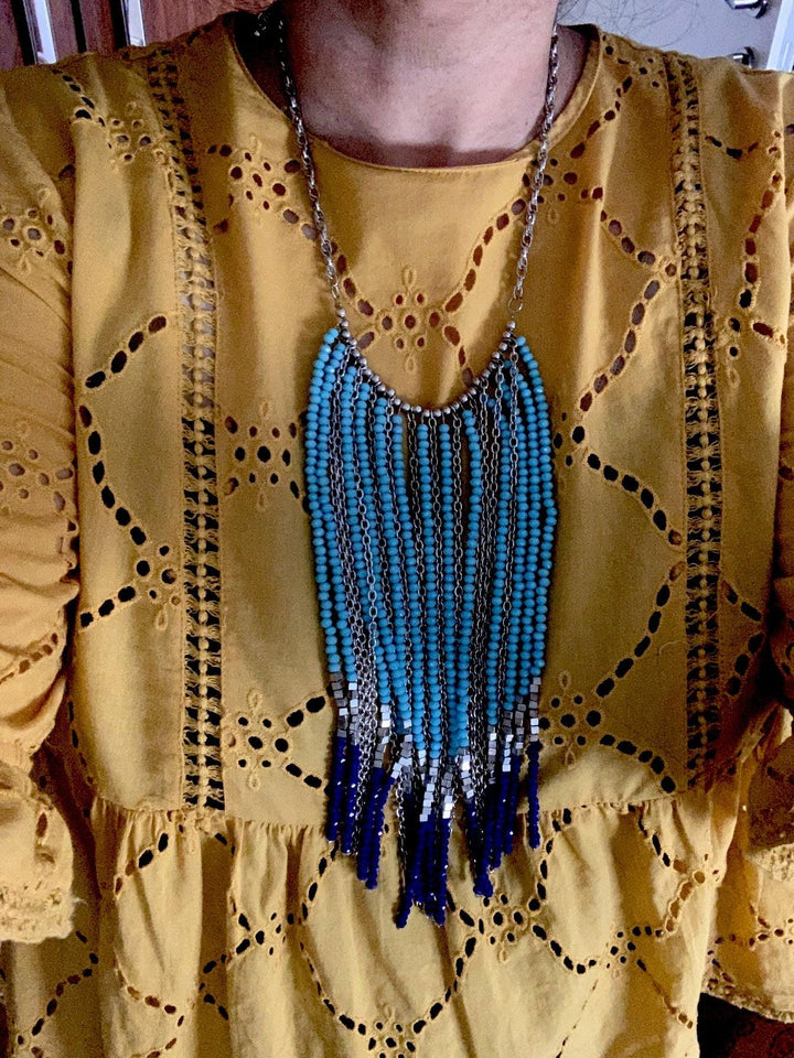Tasseled Beaded Necklace - SHIVKA