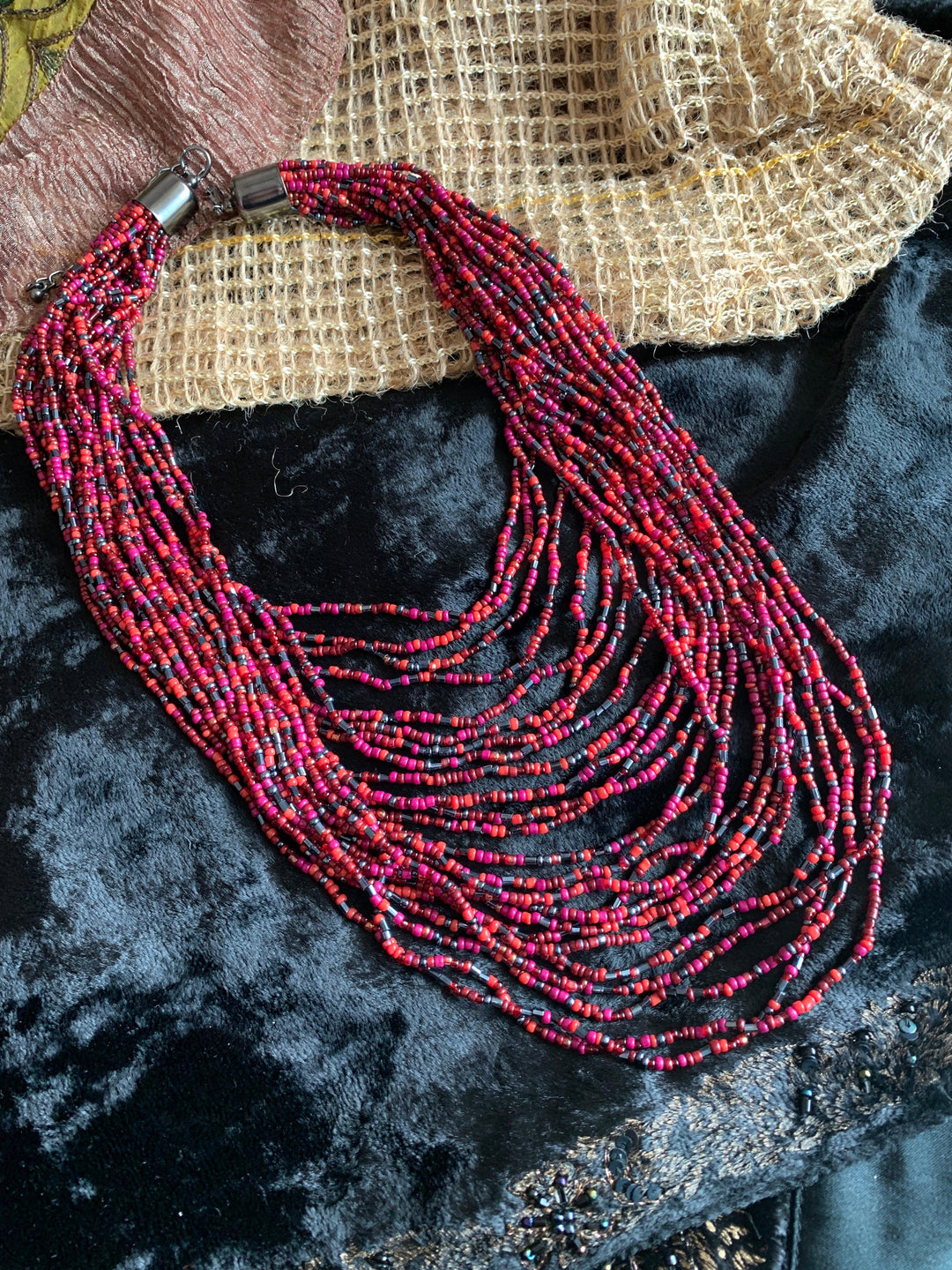 Statement Beaded Necklace - SHIVKA