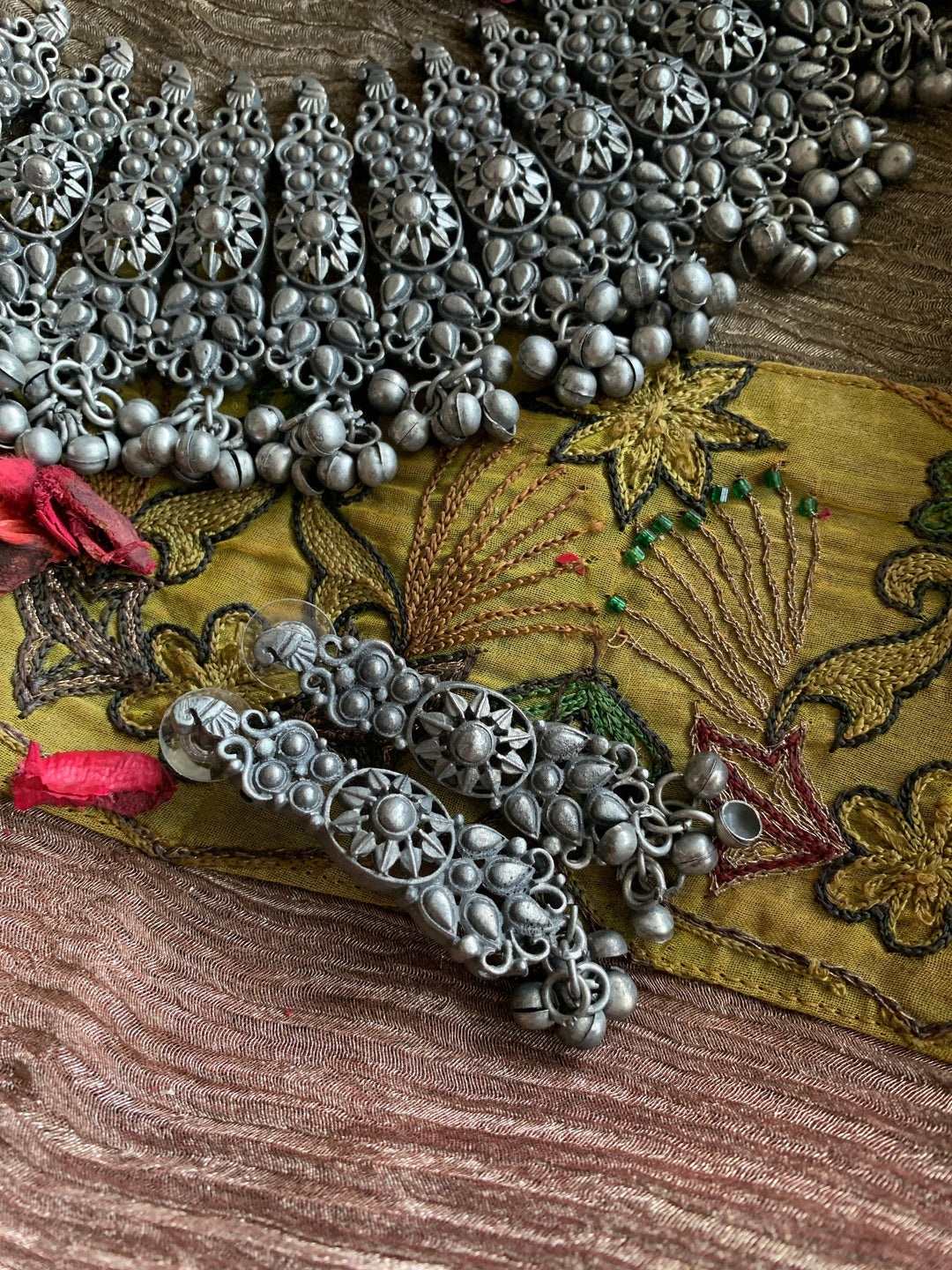 Vintage Necklace with Studs - SHIVKA
