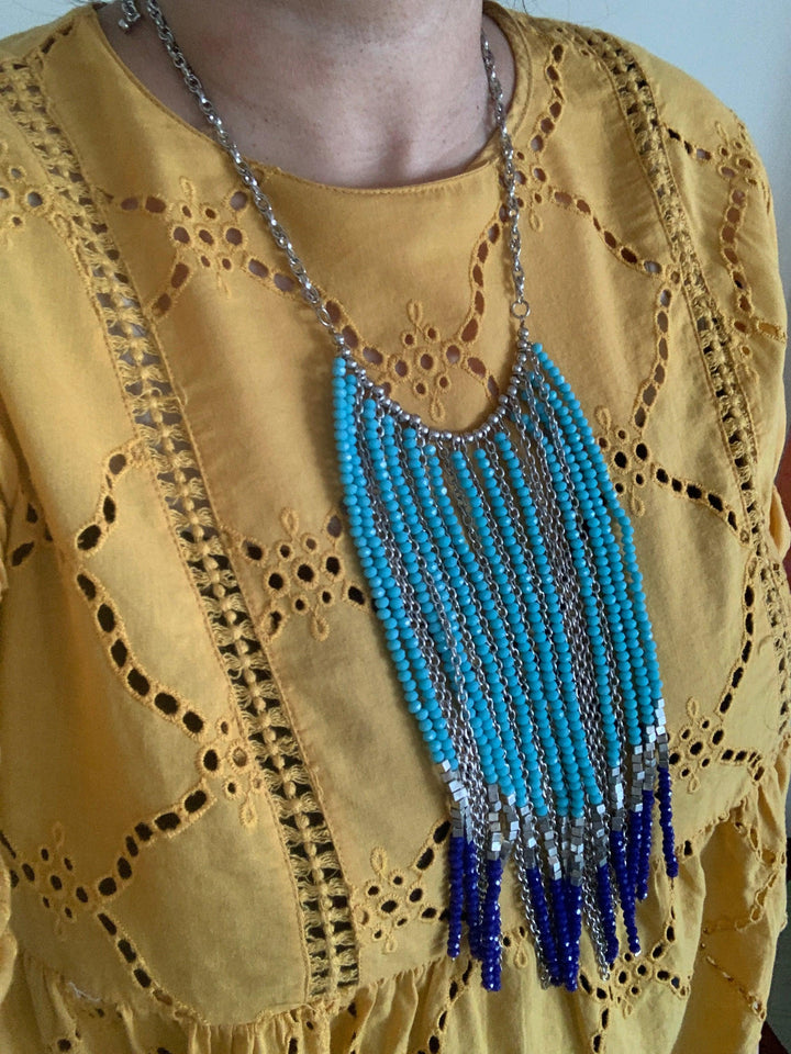 Tasseled Beaded Necklace - SHIVKA