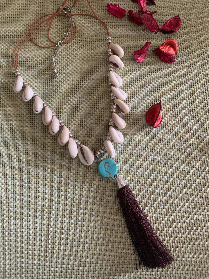 Shells Turquoise Necklace - SHIVKA