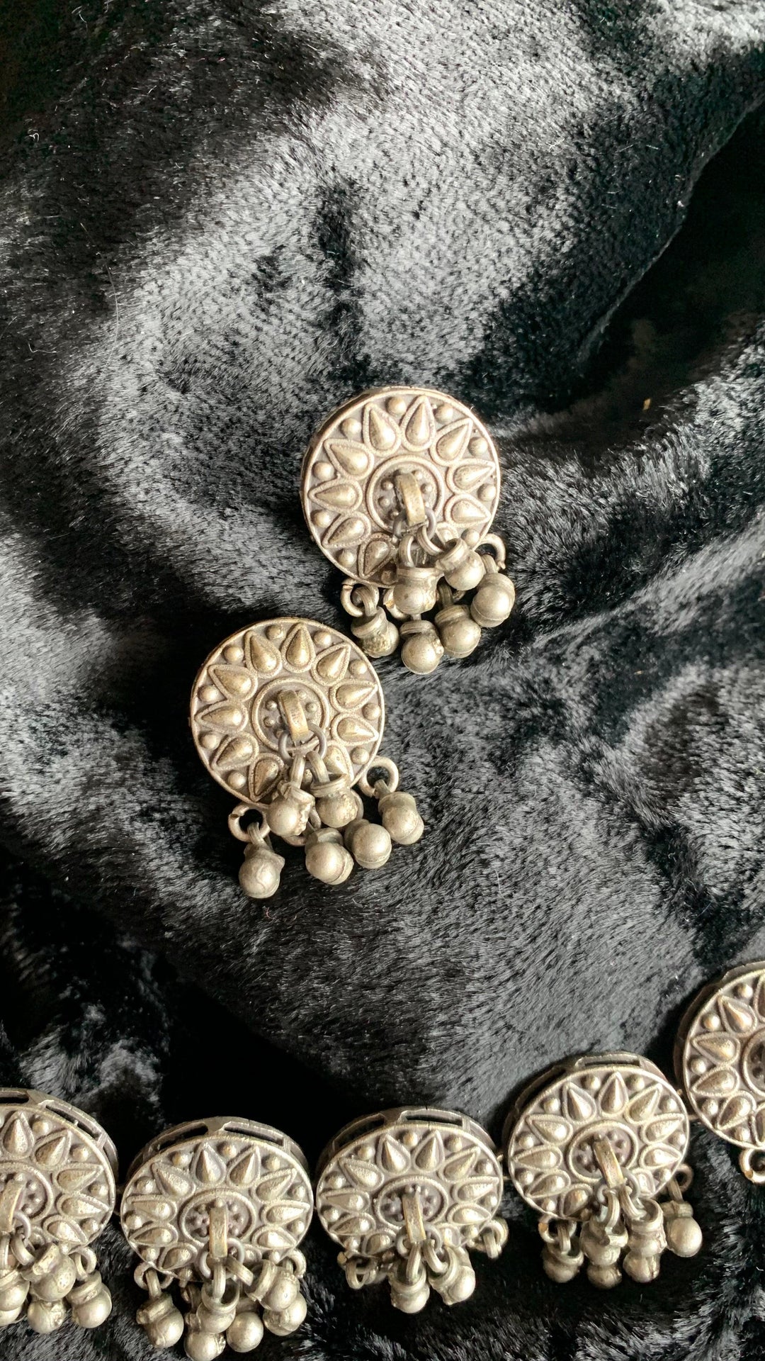 Vintage Ghungroo Necklace with Earrings - SHIVKA