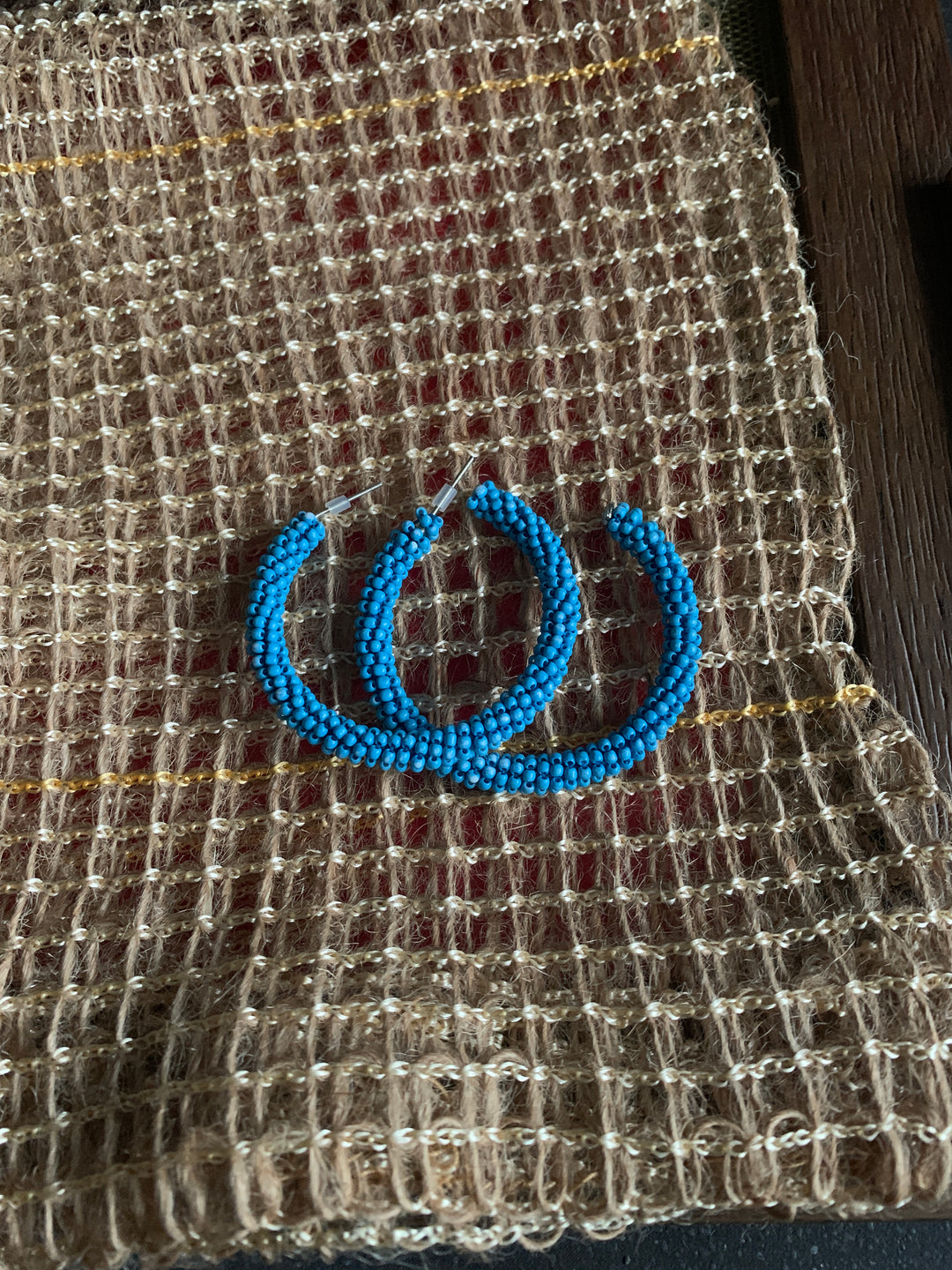 Classic Beaded Hoops