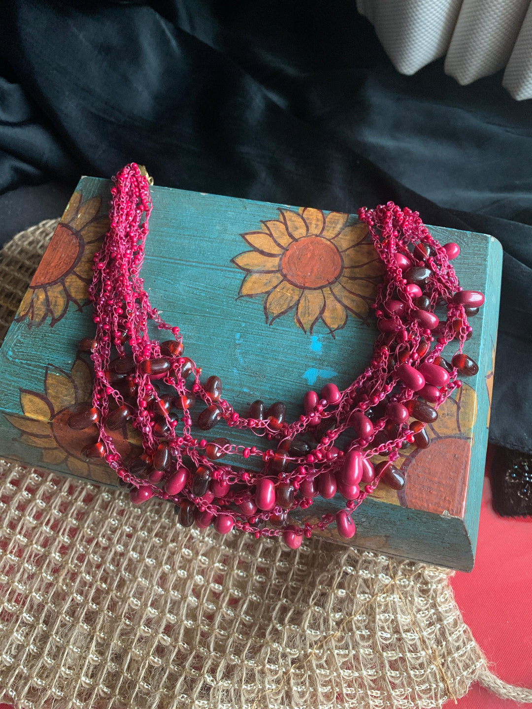 Statement Collar Beaded Necklace - SHIVKA