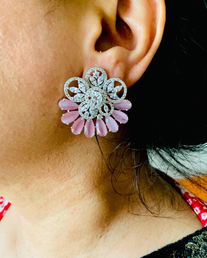 Pink CZ Studs - SHIVKA