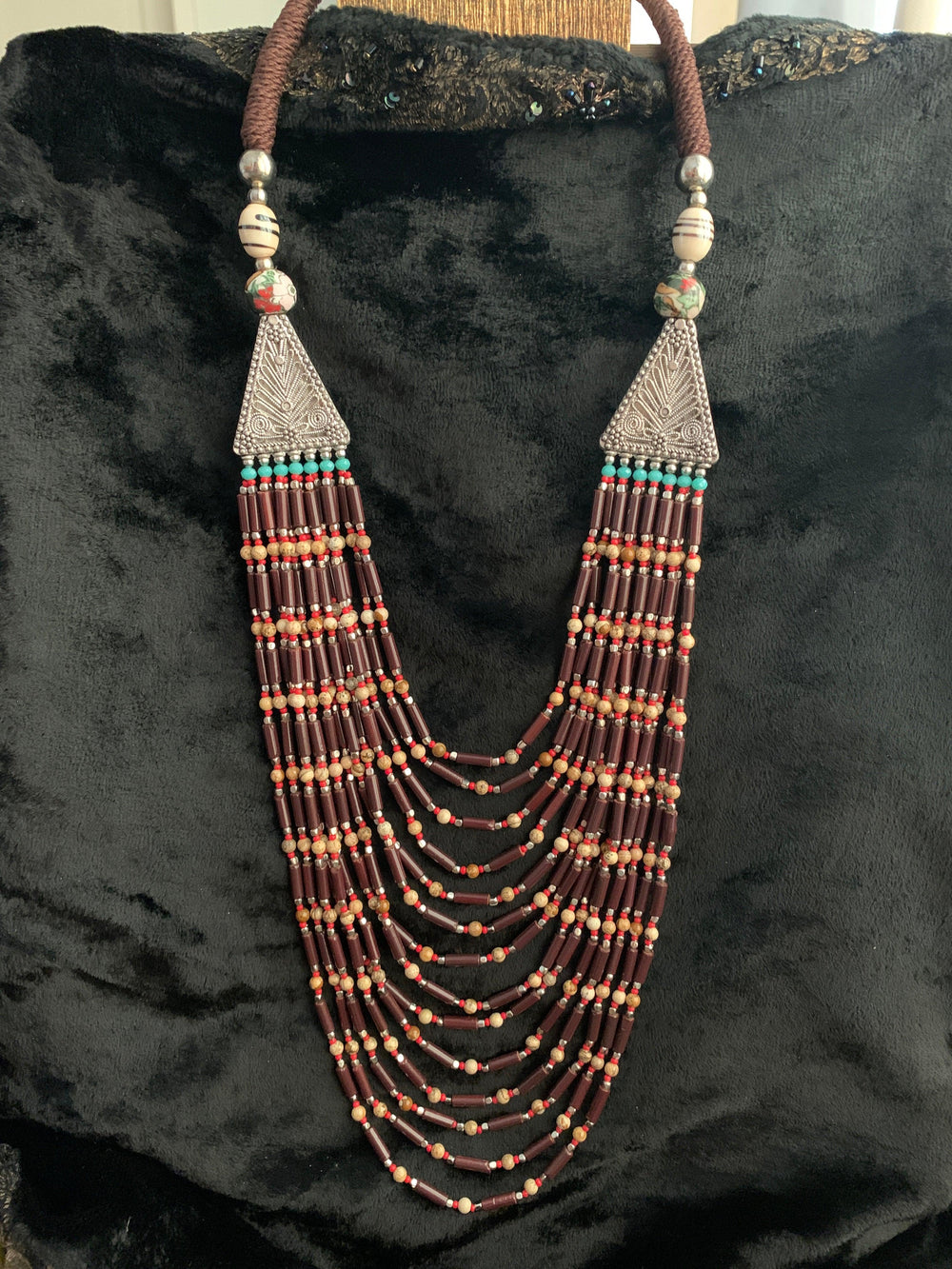 Fourteen Layered Tribal Beaded Necklace - SHIVKA