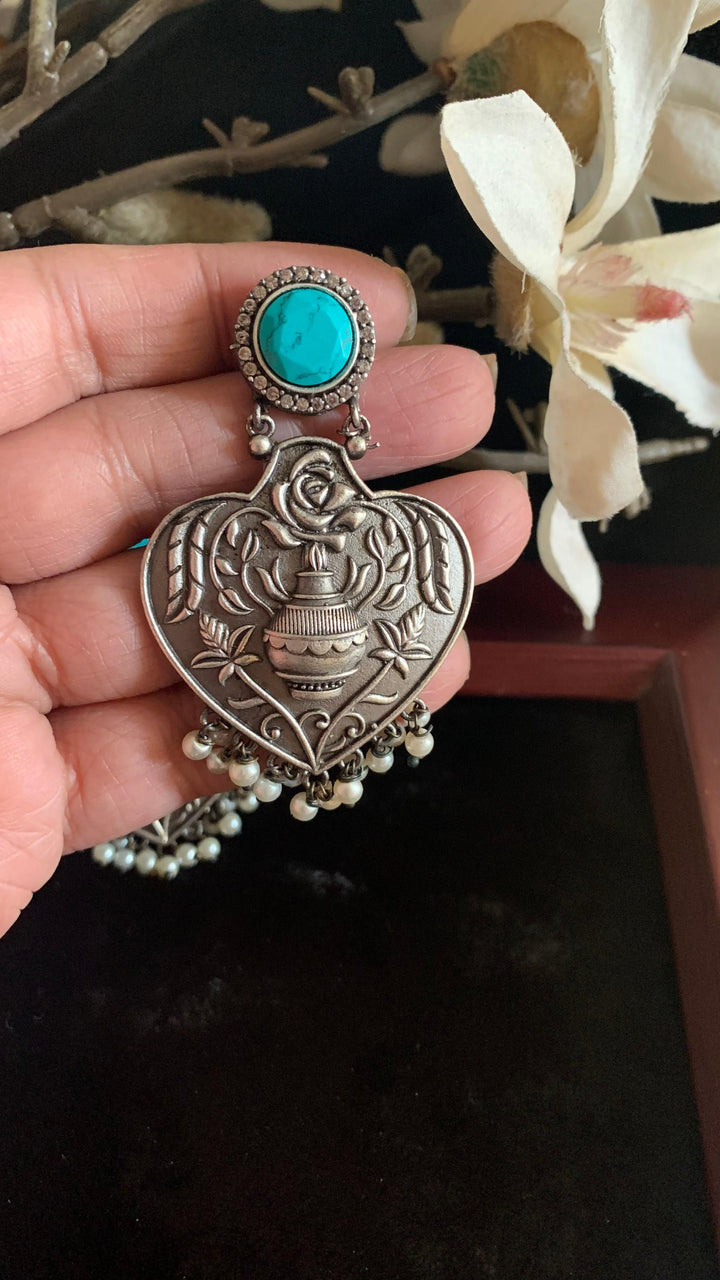 Vintage Stones and Pearls Earrings - SHIVKA