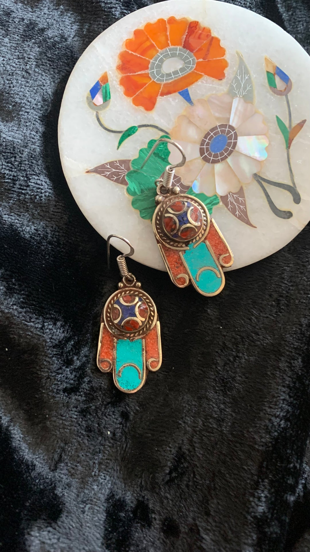Antique Hamsa Earrings